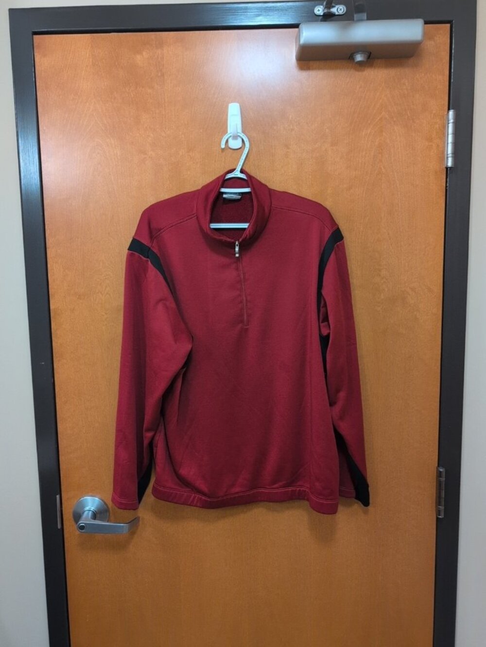 Nike Golf Therma-Fit Jacket Mens M Red Long Sleeve 1/4 Zip Collared Athletic